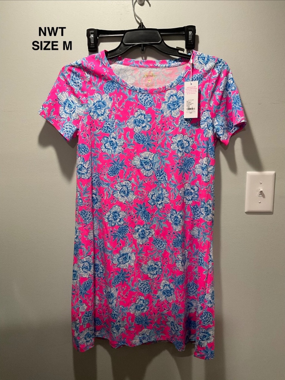 LILLY PULITZER CODY DRESS, ROXIE PINK PATTERN, SIZE M, NWT